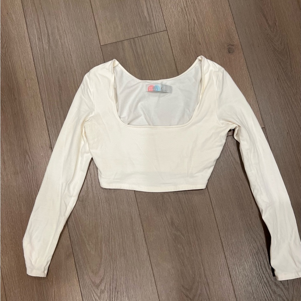 Free people beach cropped long sleeve